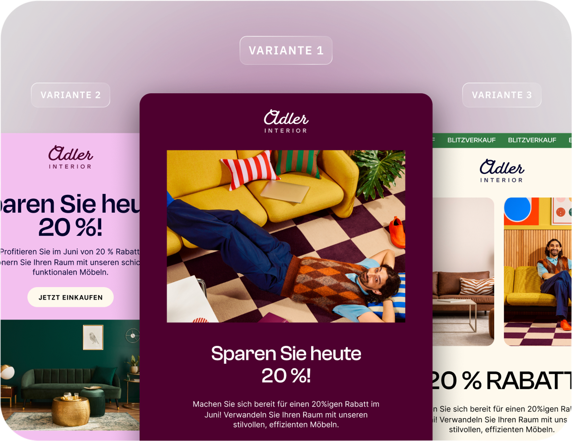 Email variants DE