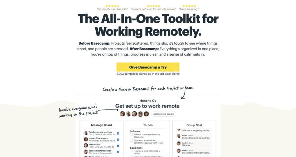example landing page with above the fold cta and arrows