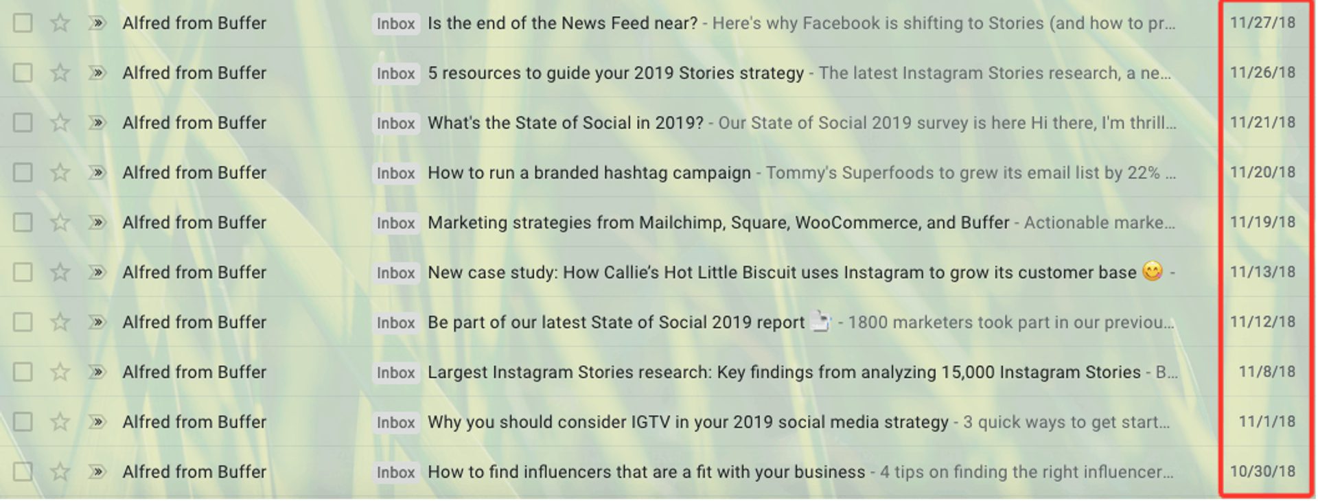 too many emails within a specific time frame