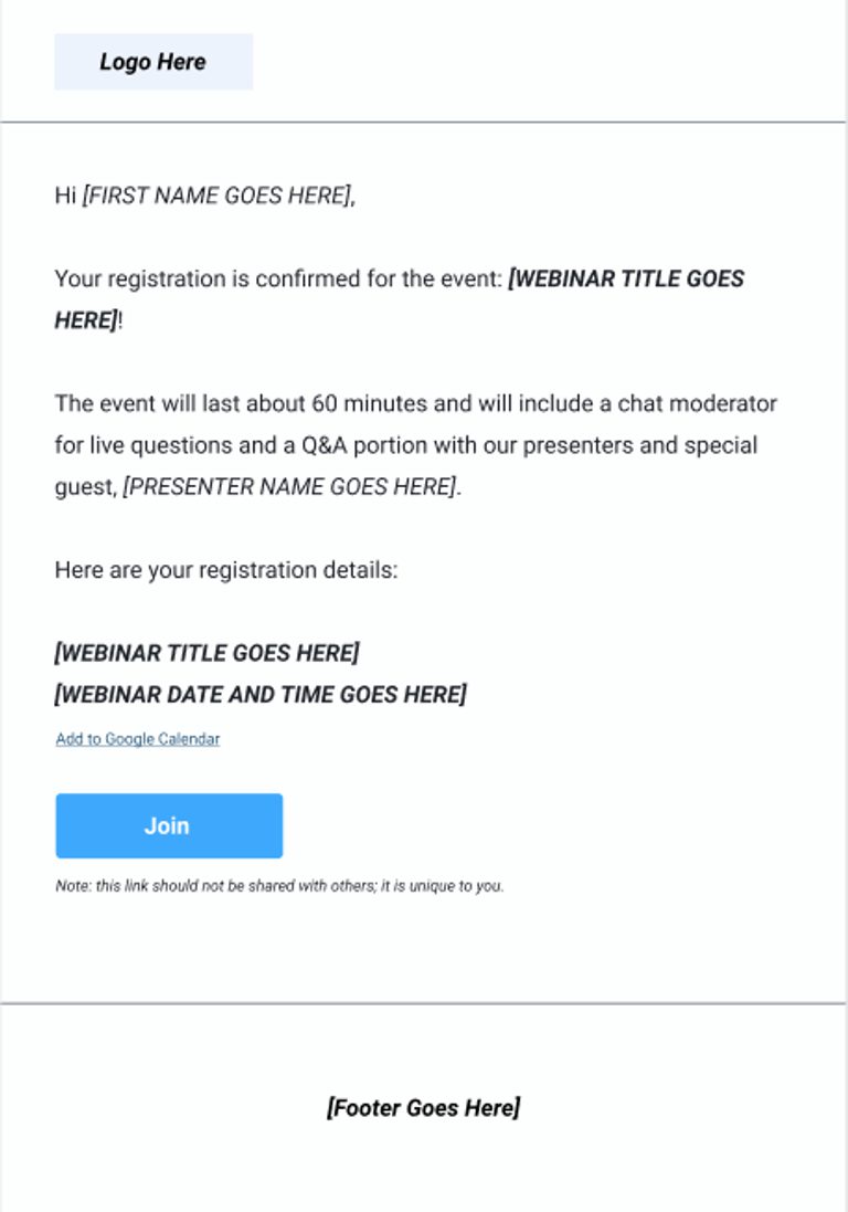 Receive An Email With A List Of Webinars And Its Registrants On