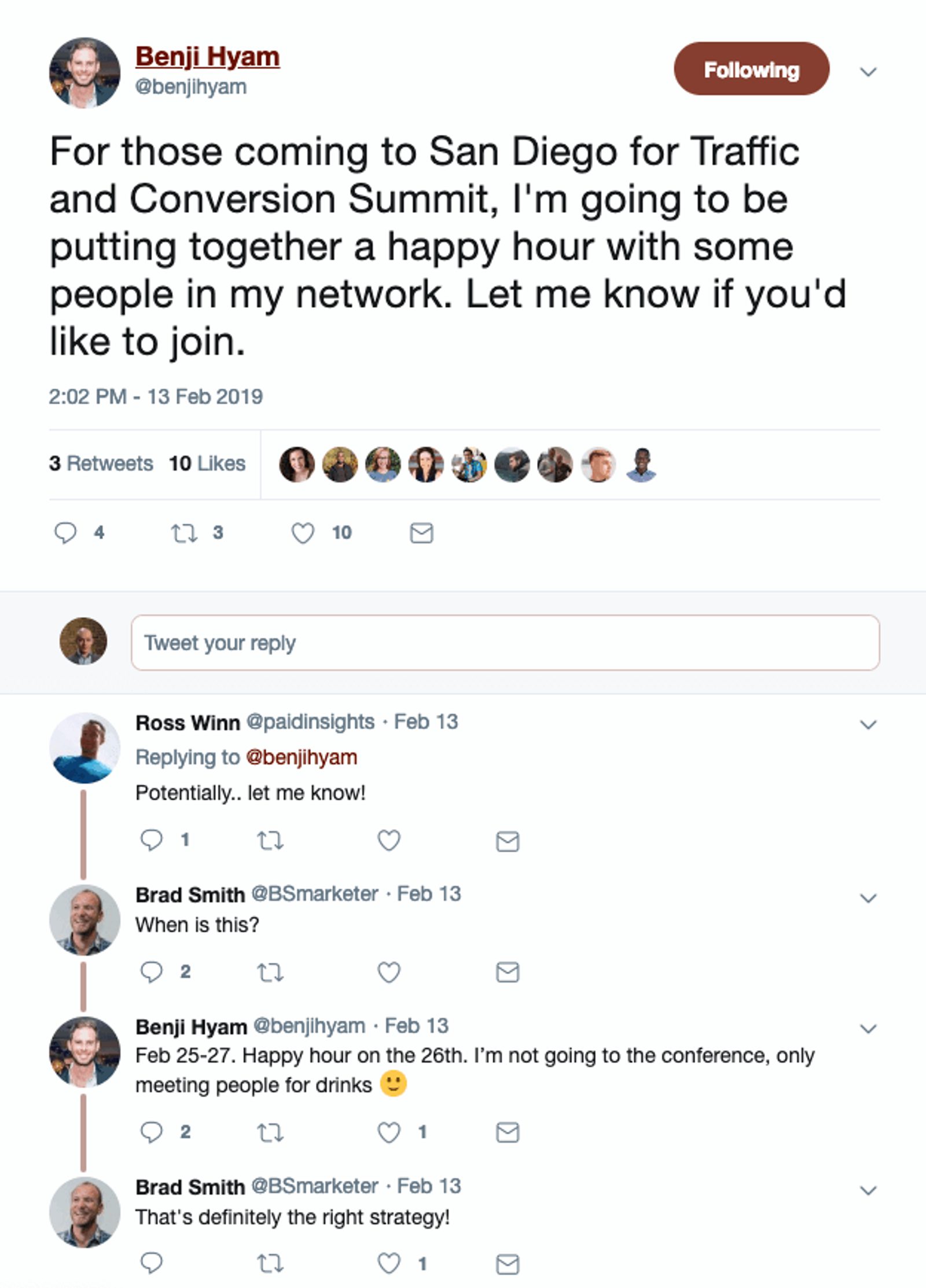 un evento al di fuori della conferenza