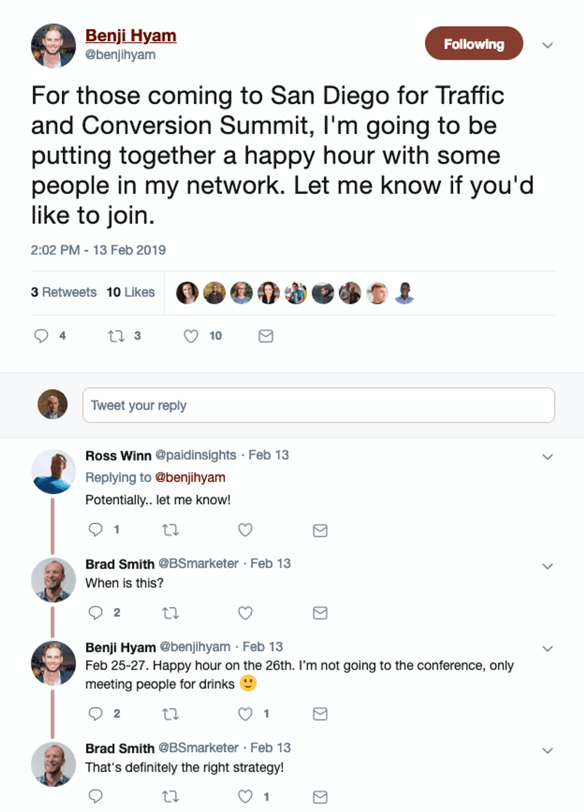 un evento al di fuori della conferenza