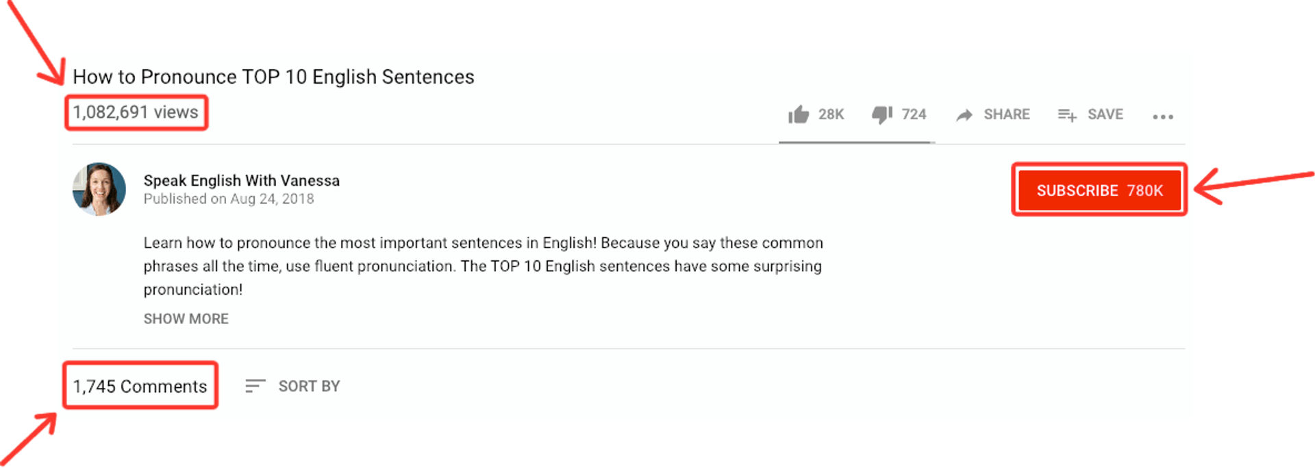 Vanessa's youtube video