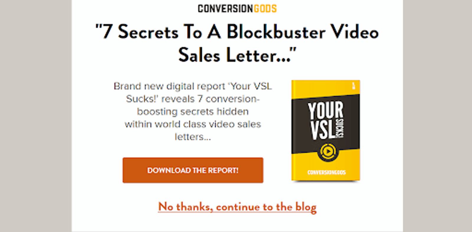 Conversion Gods splash page