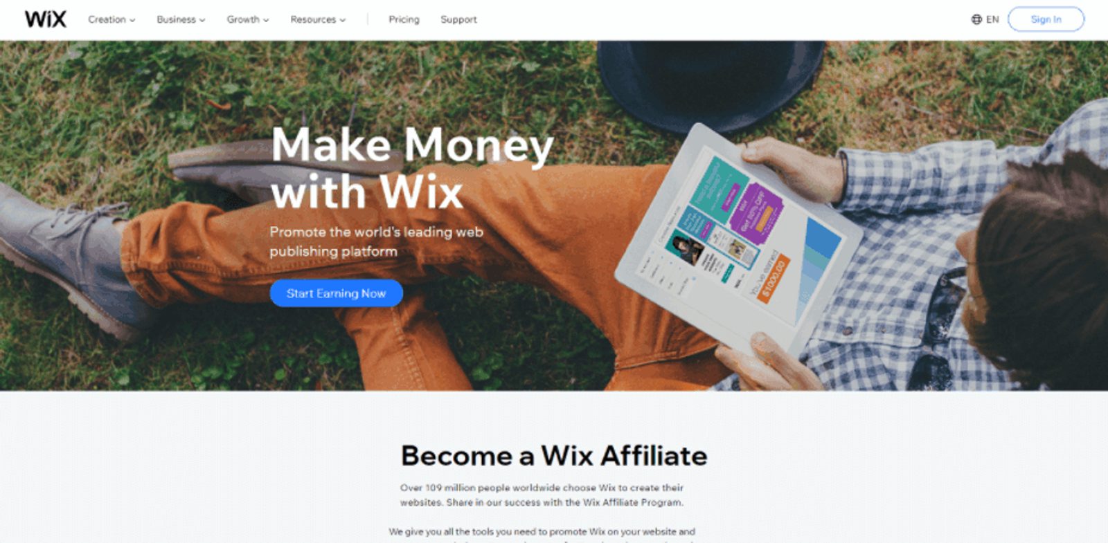 Wix website