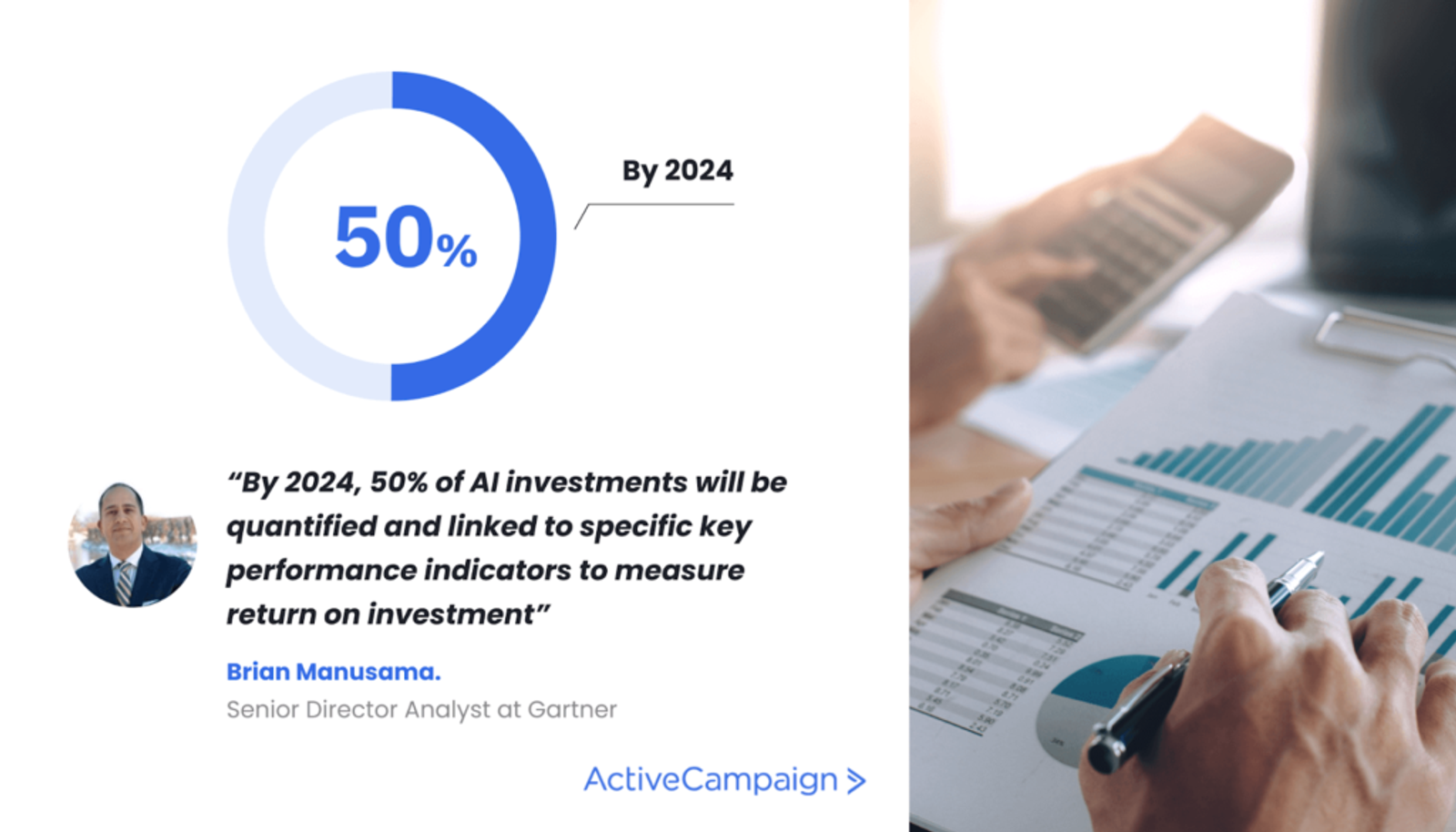 Quote from Brian Manusama, Senior Director Analyst at Gartner, on the future of AI.