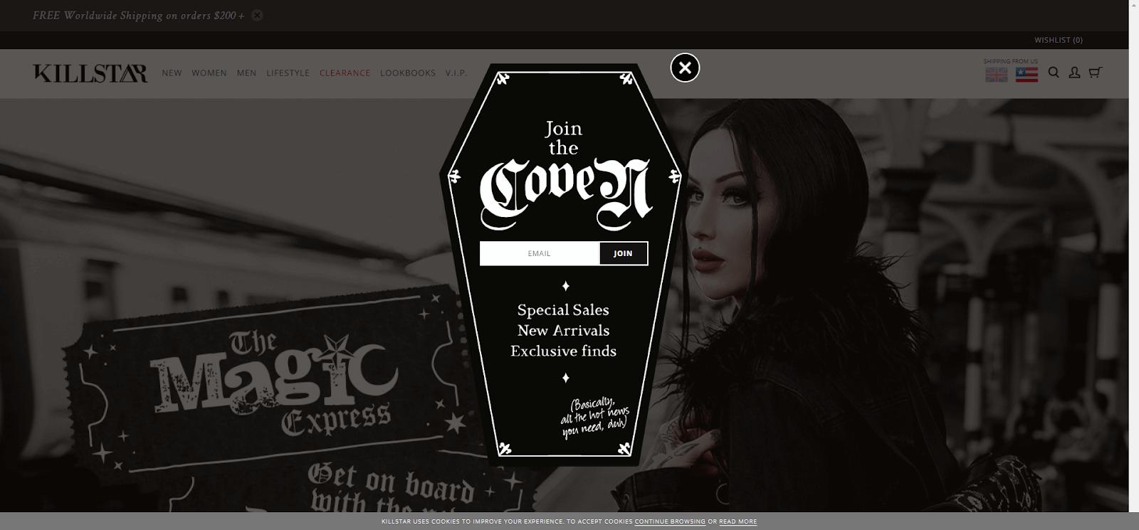 Killstar landing page
