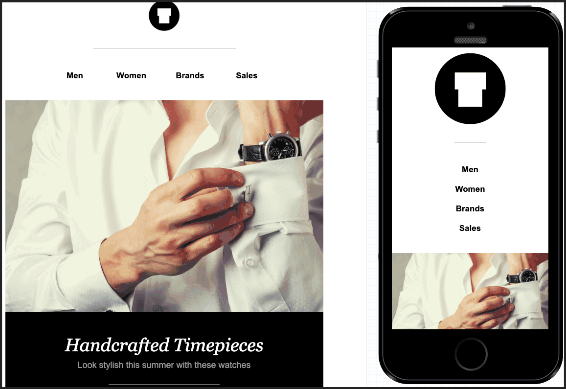 ActiveCampaign Shopping email newsletter design template