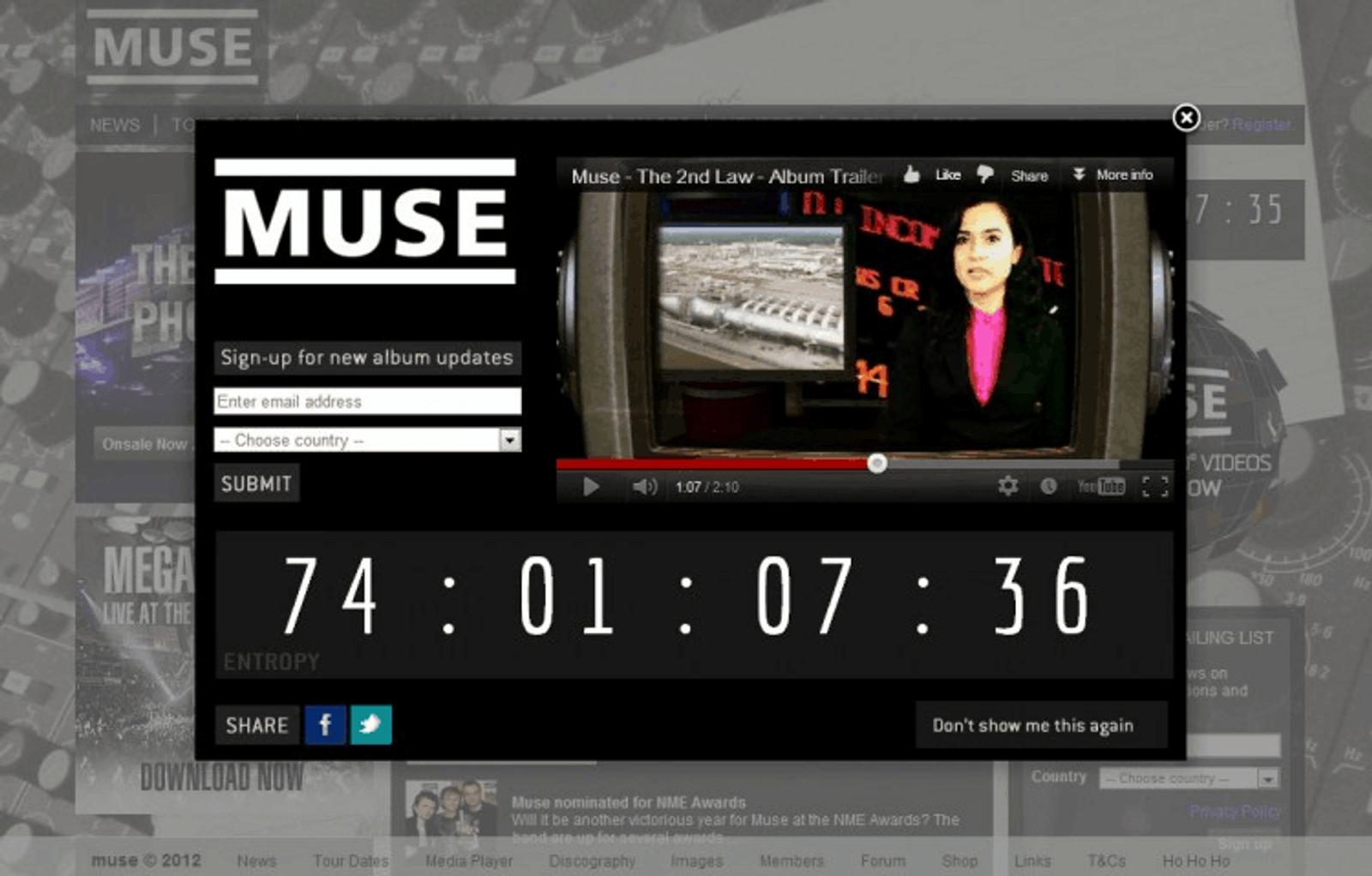 Muse landing page