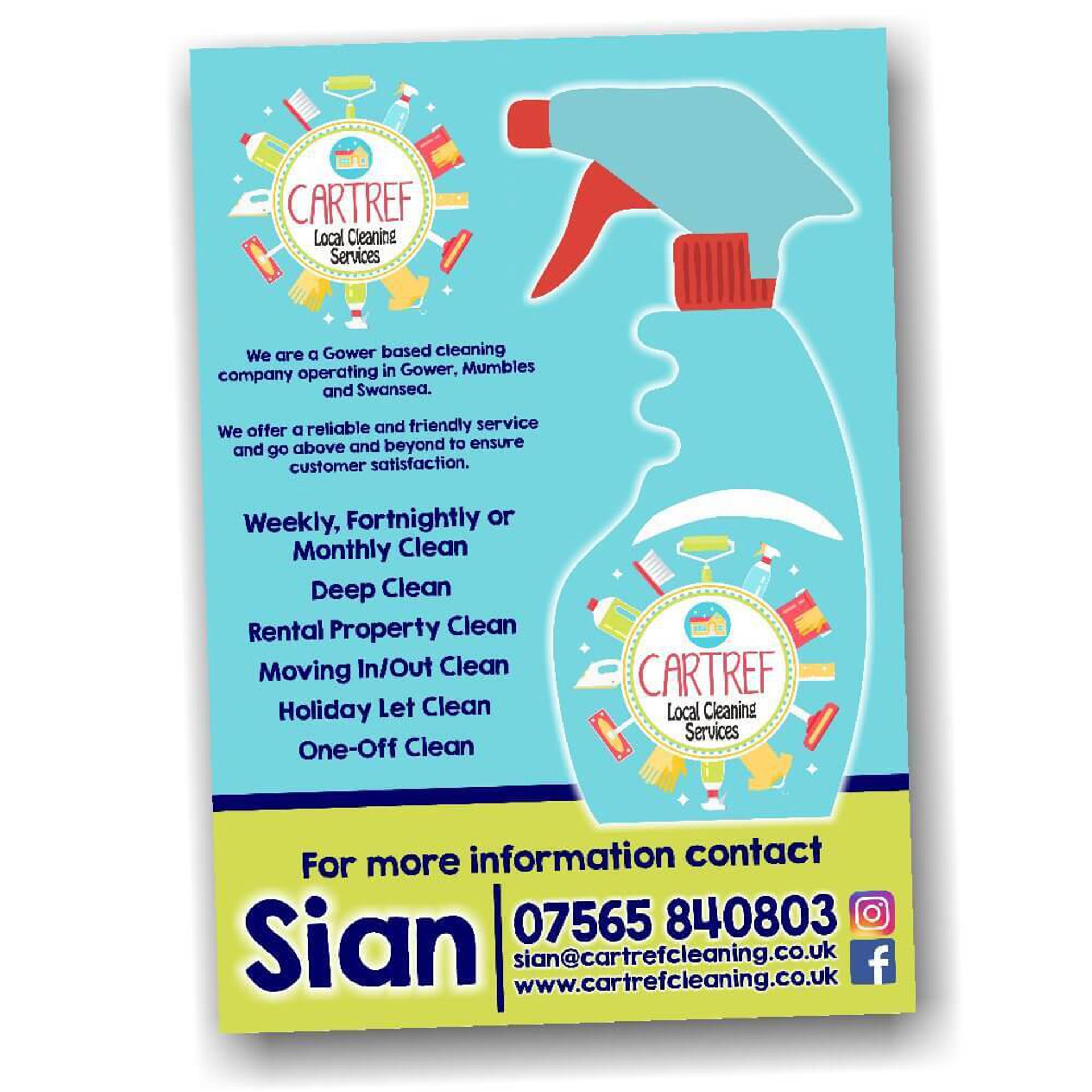 Cleaning service flyer example