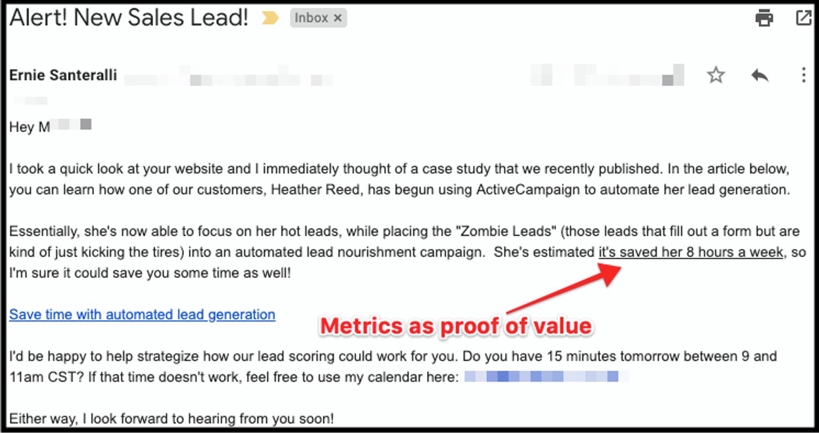 Cole sales email email with blog