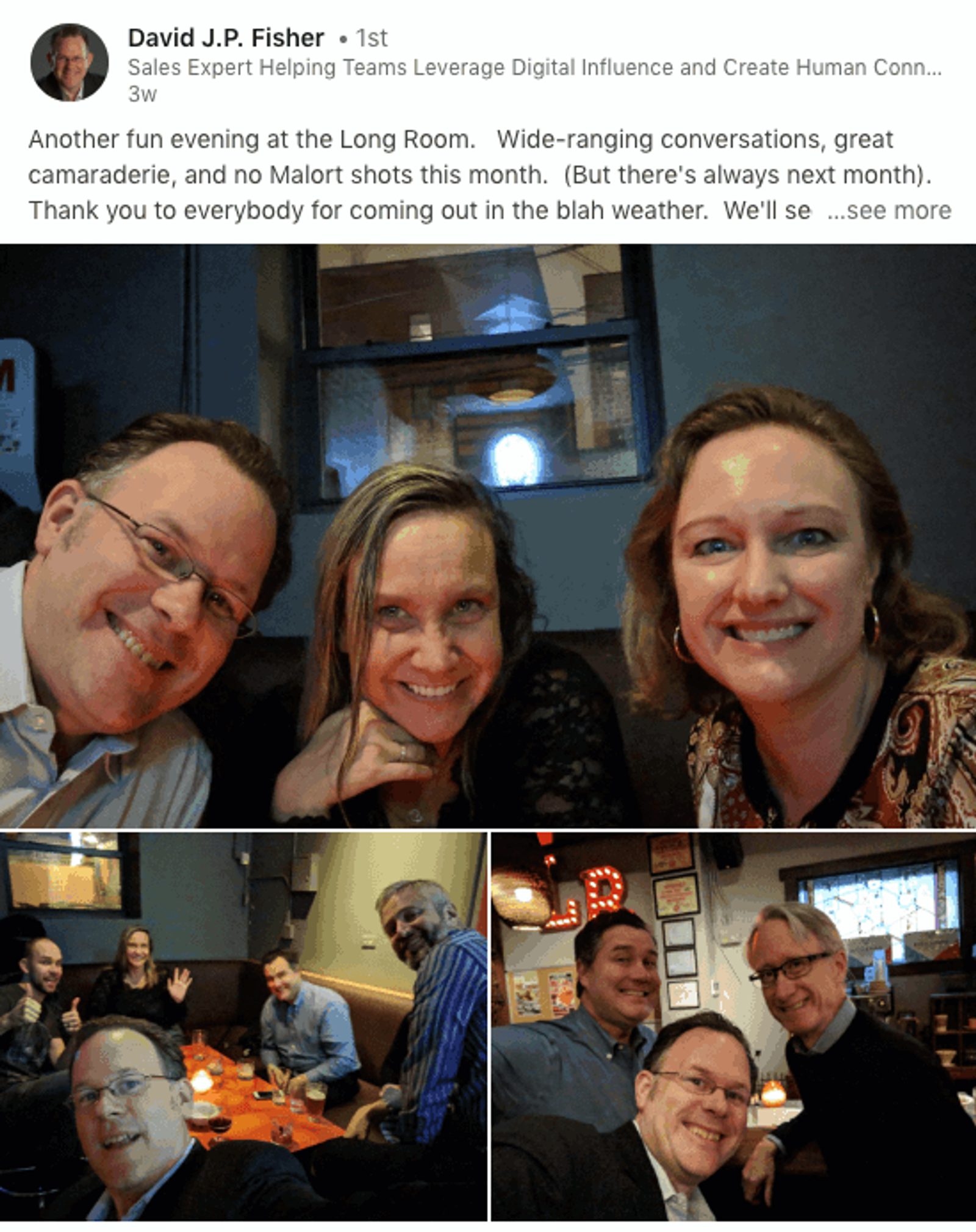 David Fisher che fa networking