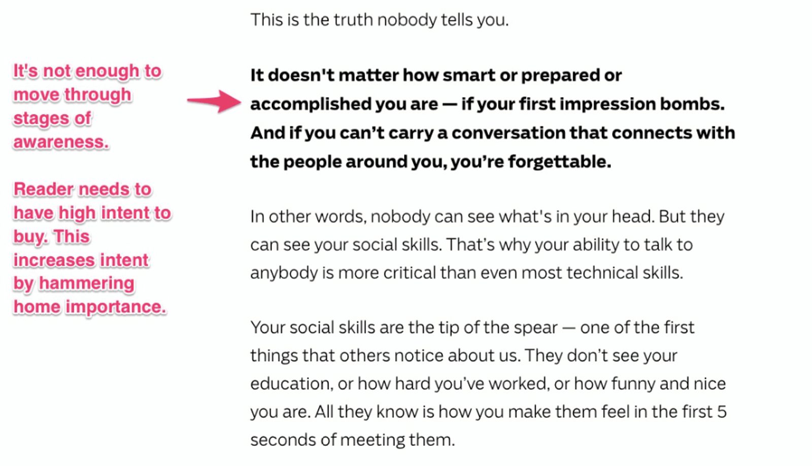 High Intent copywriting