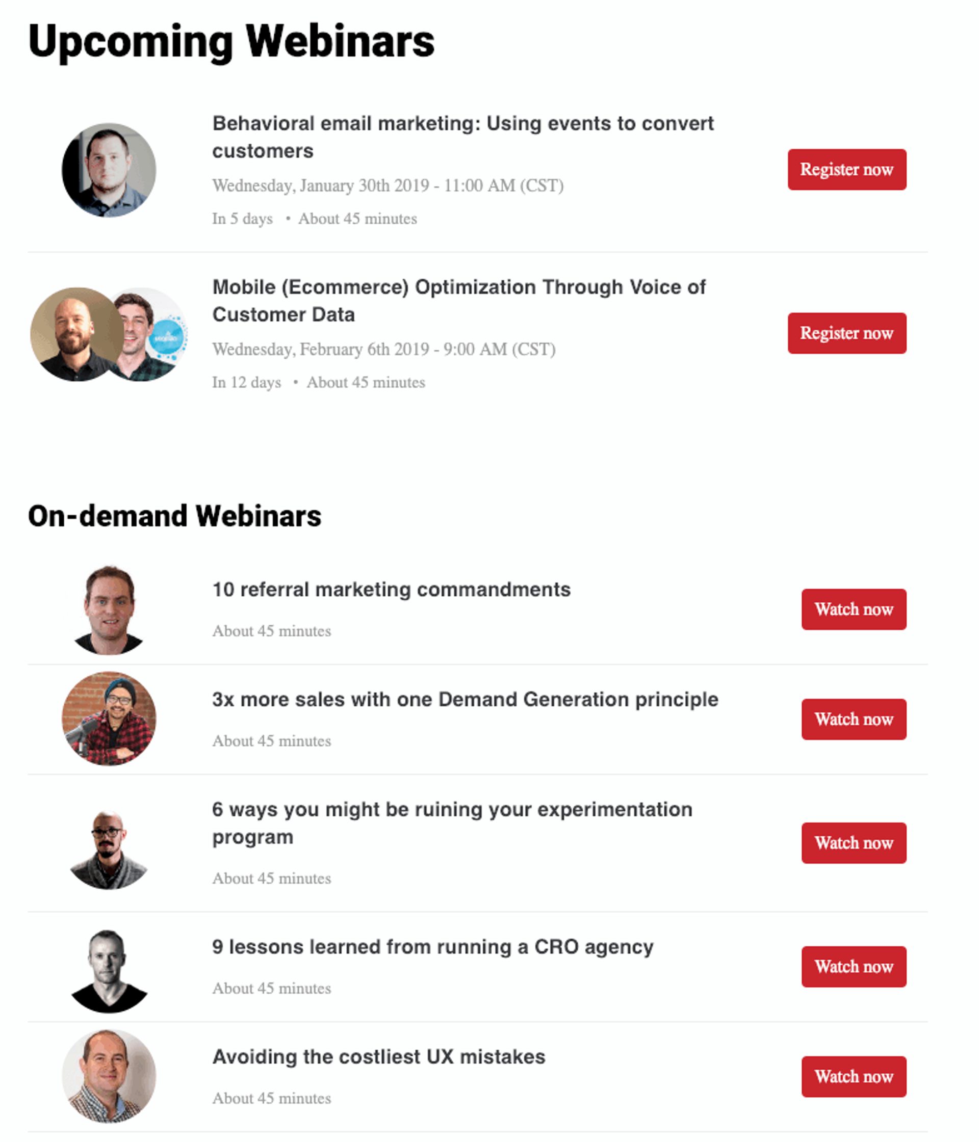 ConversionXL webinar