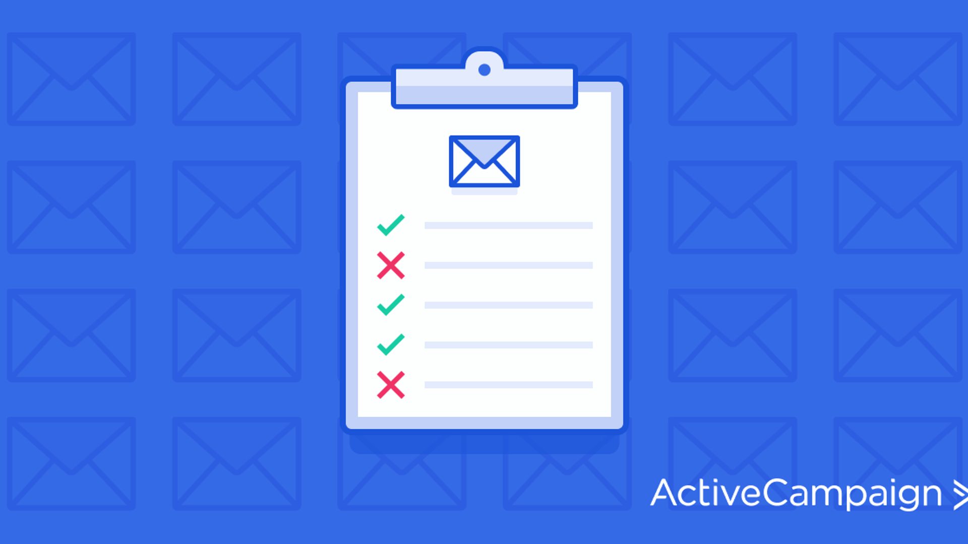 ActiveCampaign email checklist graphic