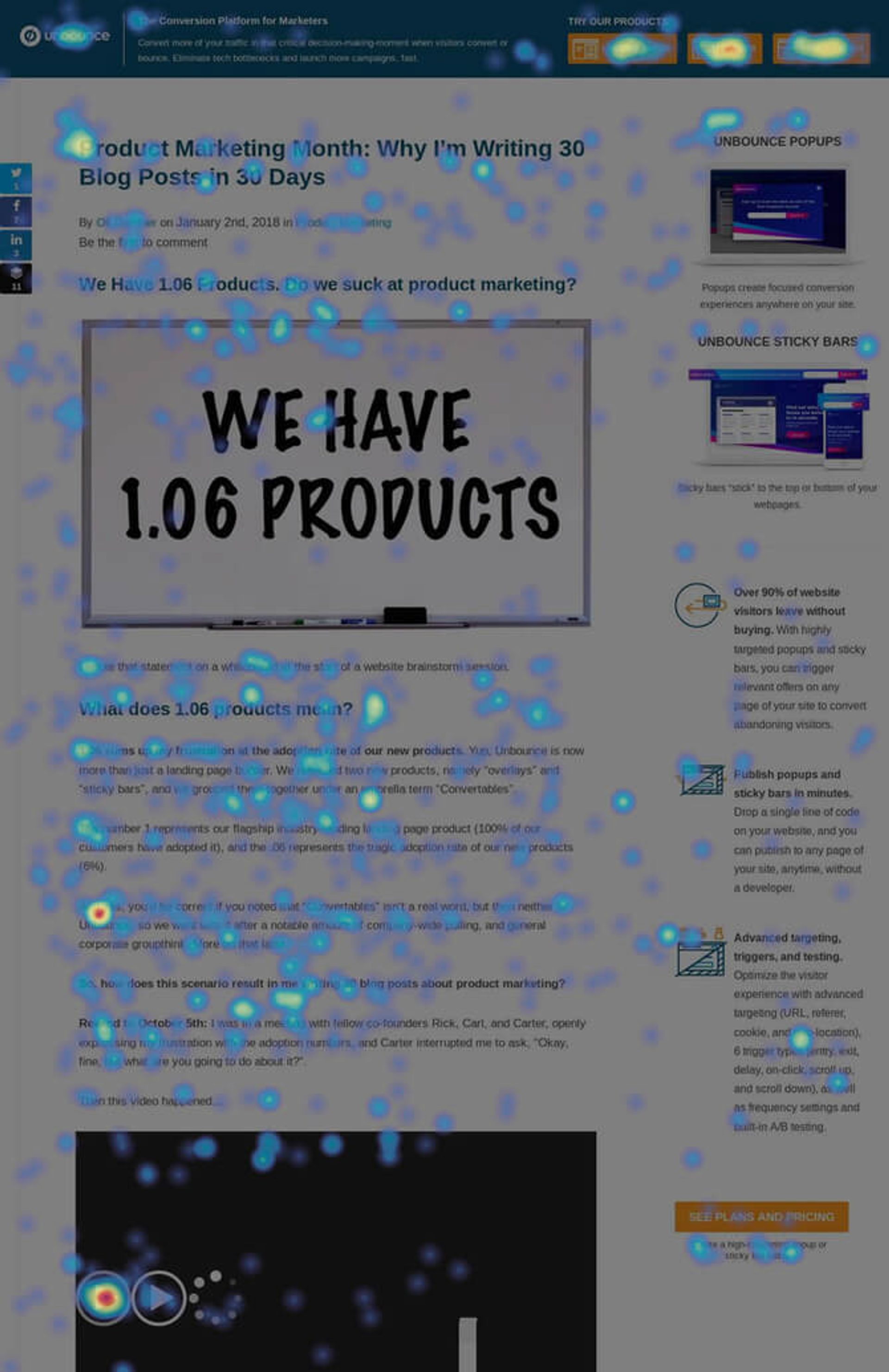 Click map of sidebar CTA