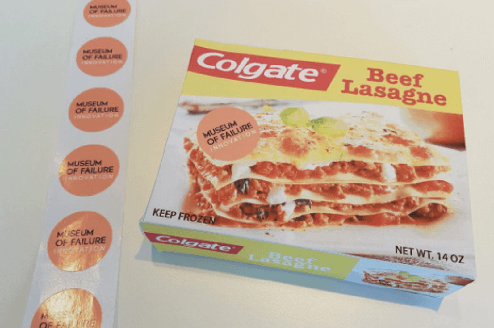 Box of Colgate beef lasagne
