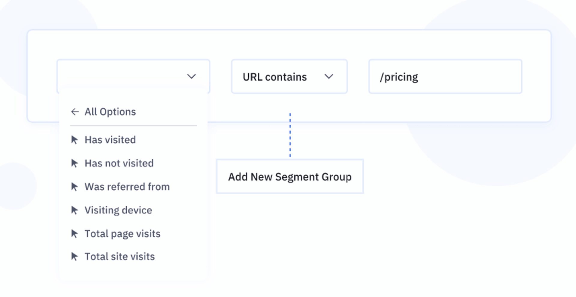 ActiveCampaign segmentation settings