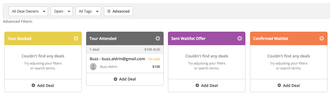 sent offer deal stage