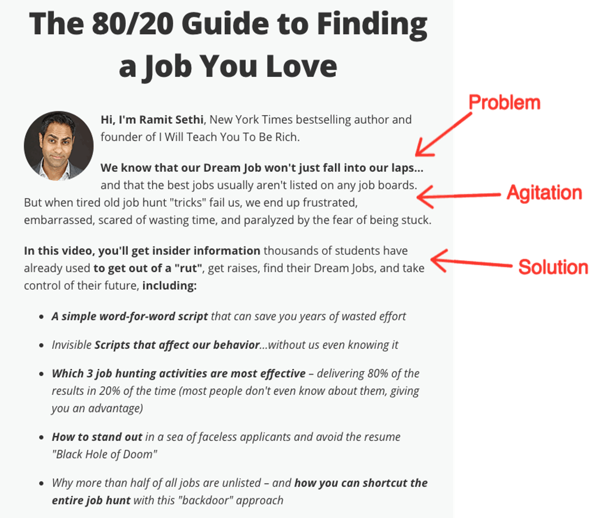 Ramit Sethi PAS example