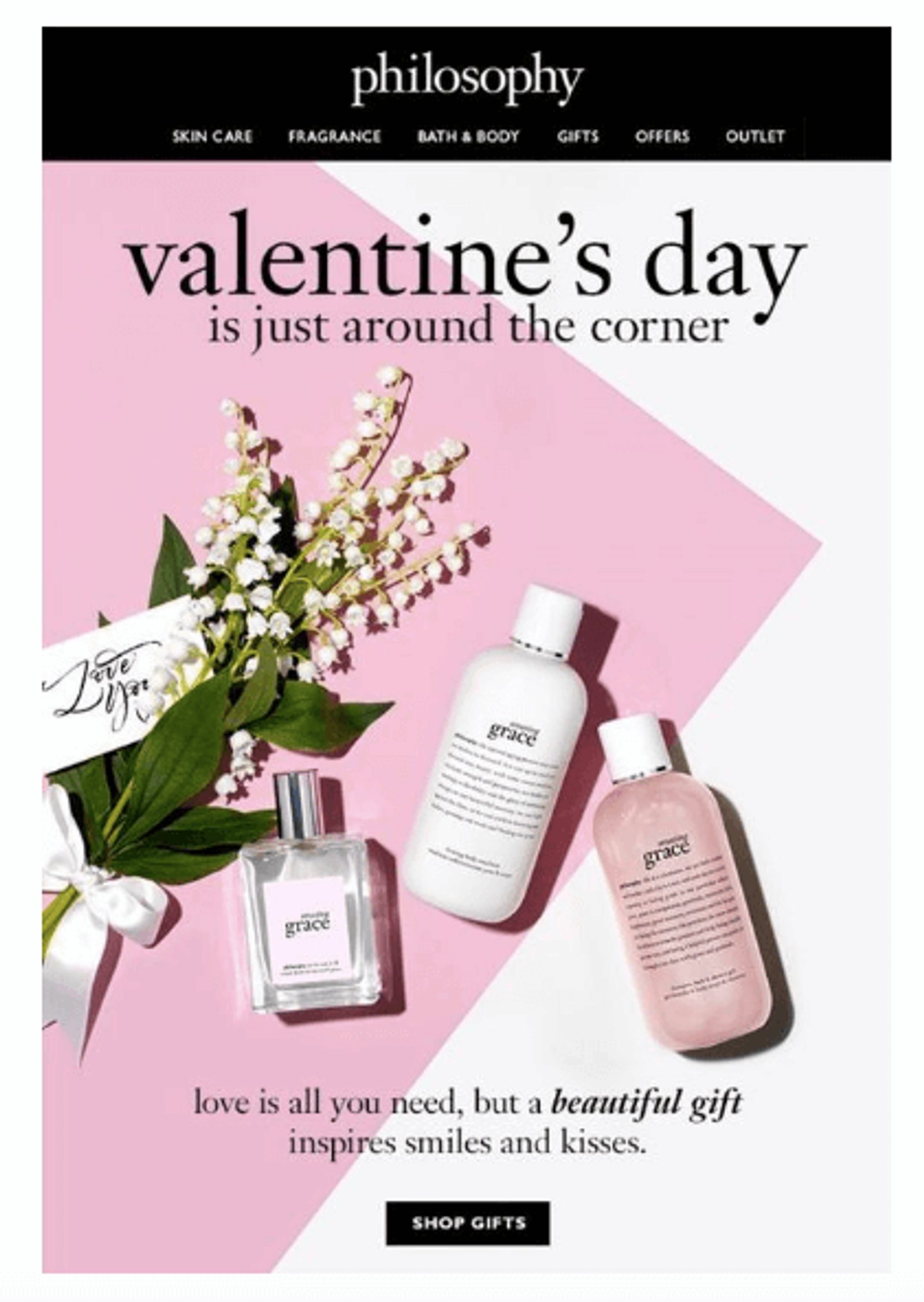 philosophy valentines day email example