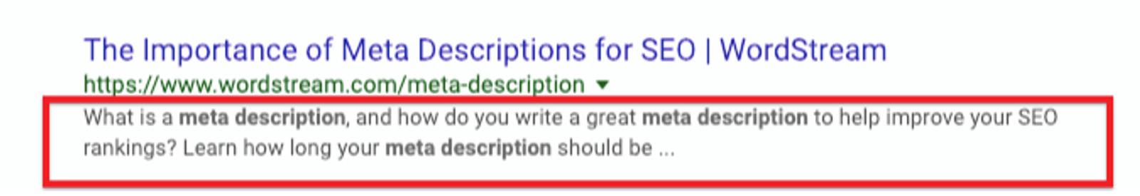 meta description example