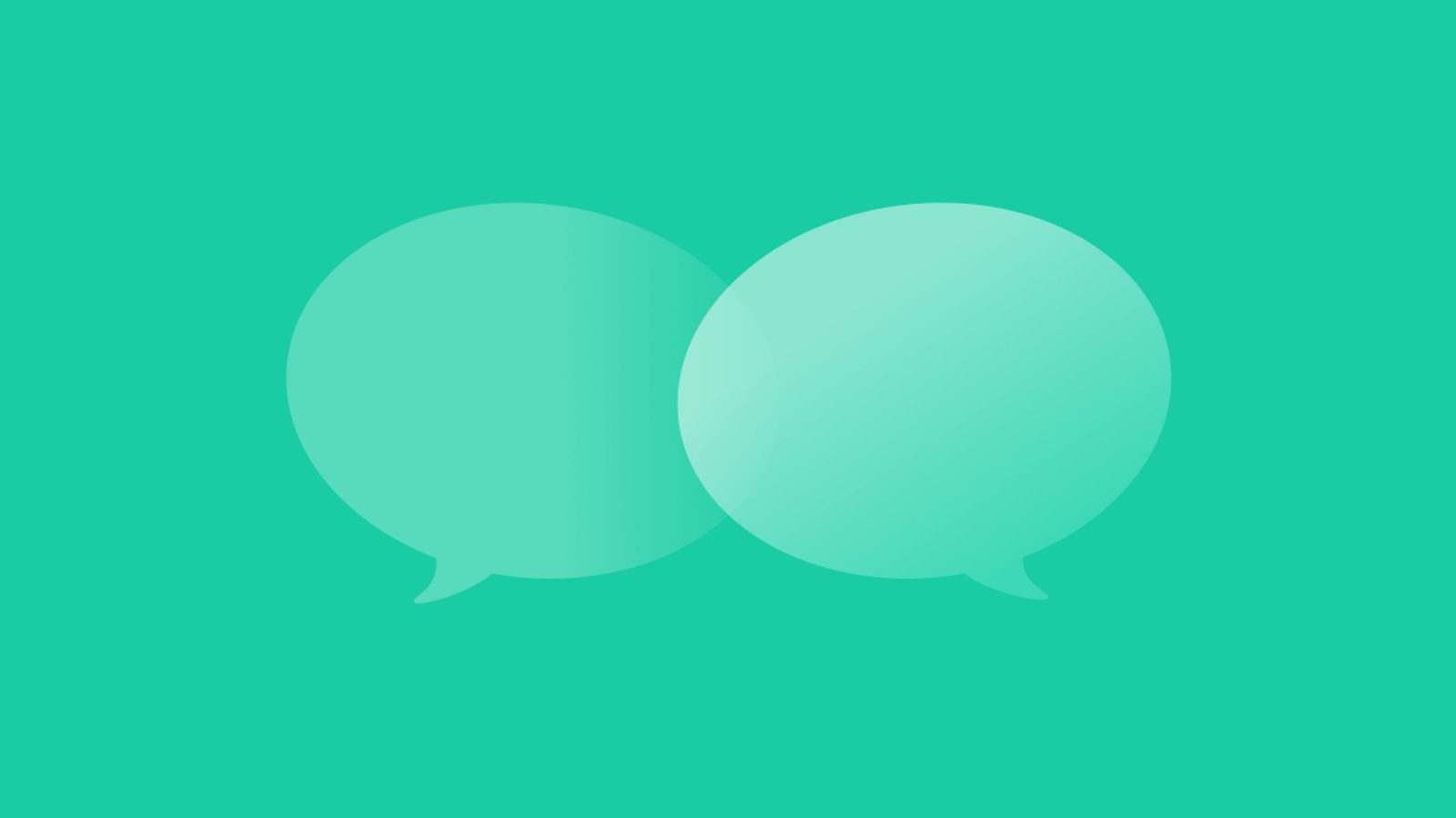 Green background with Conversation Bubbles