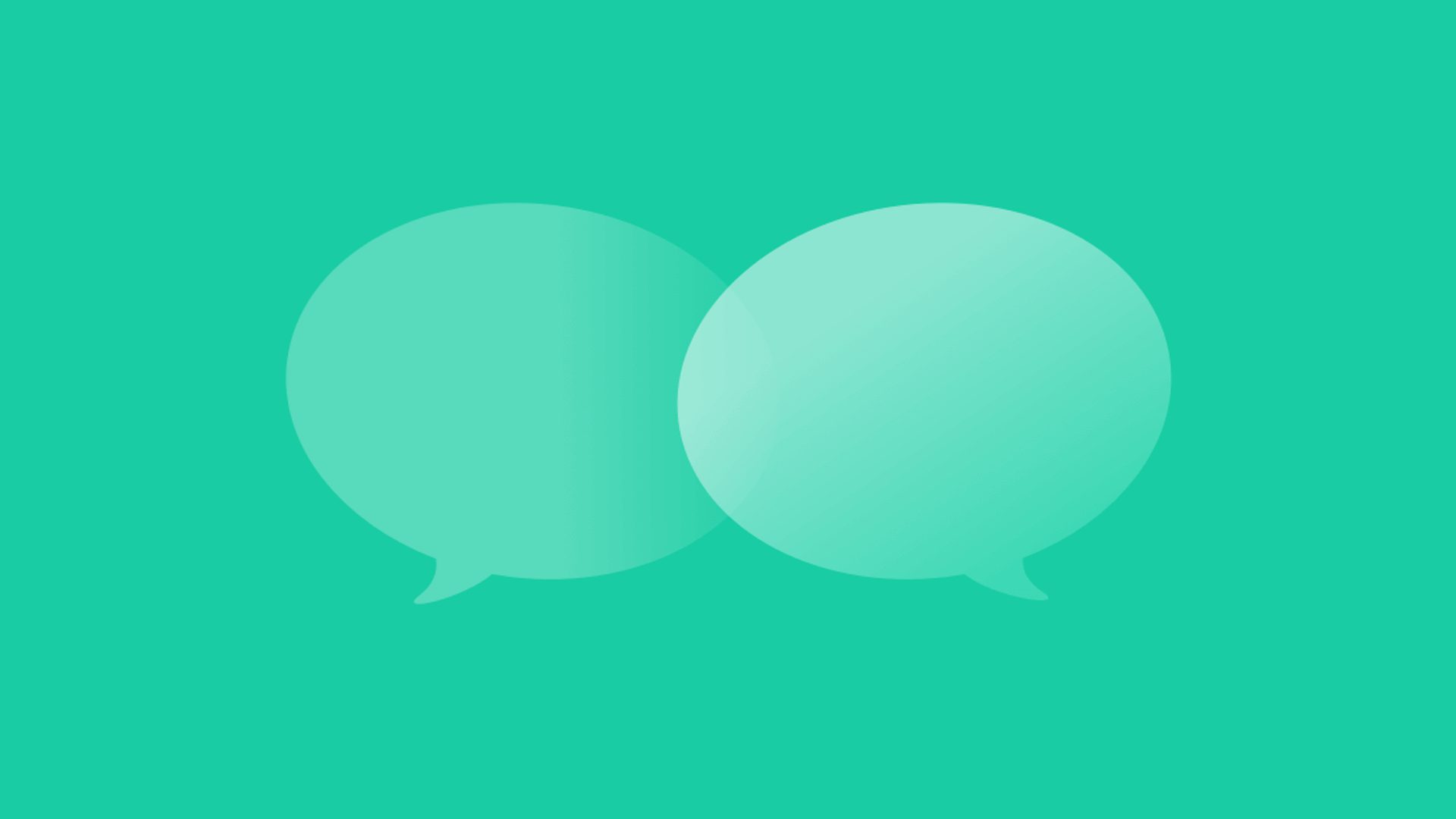Green background with Conversation Bubbles