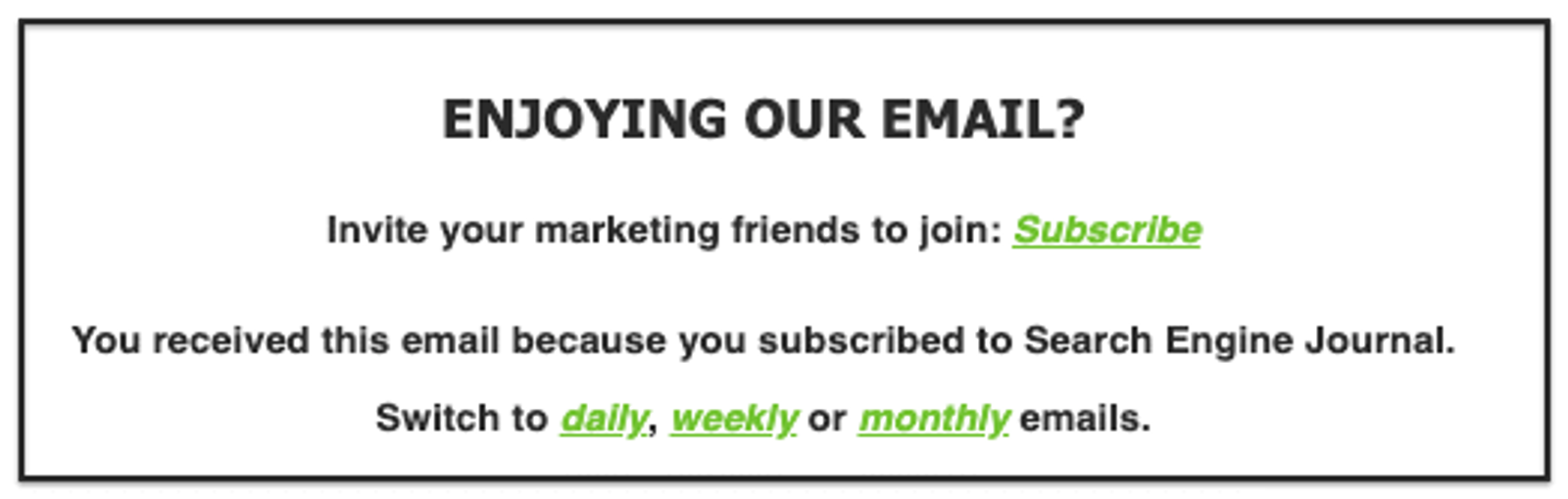 SEJ Broadcast email segmentation