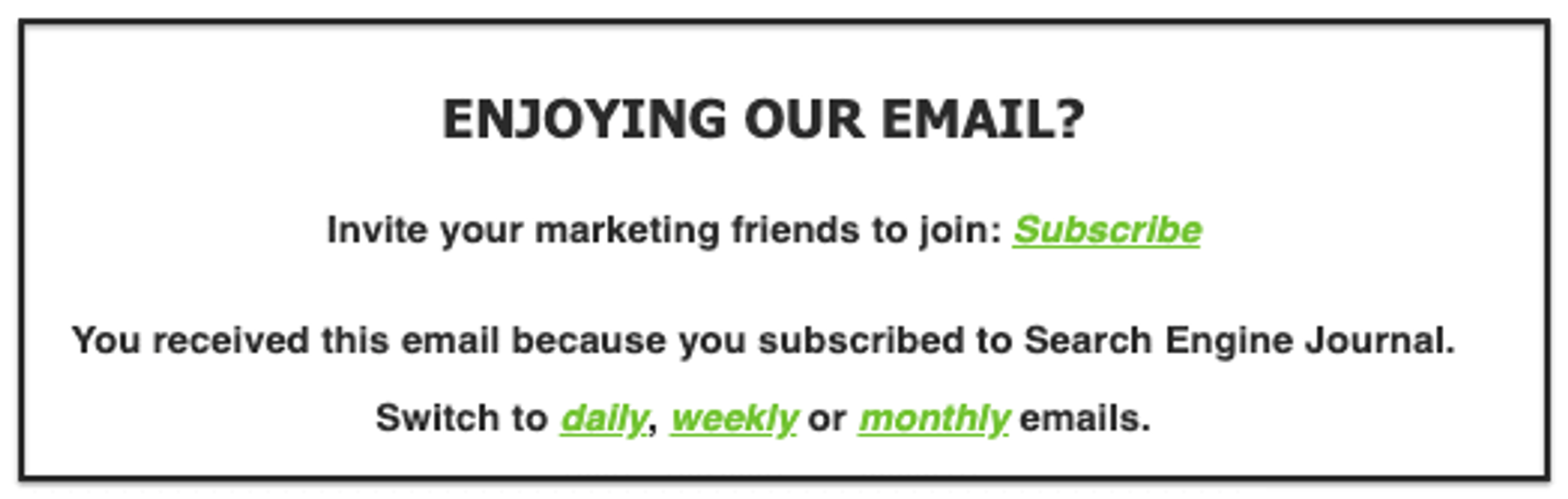 SEJ Broadcast email segmentation