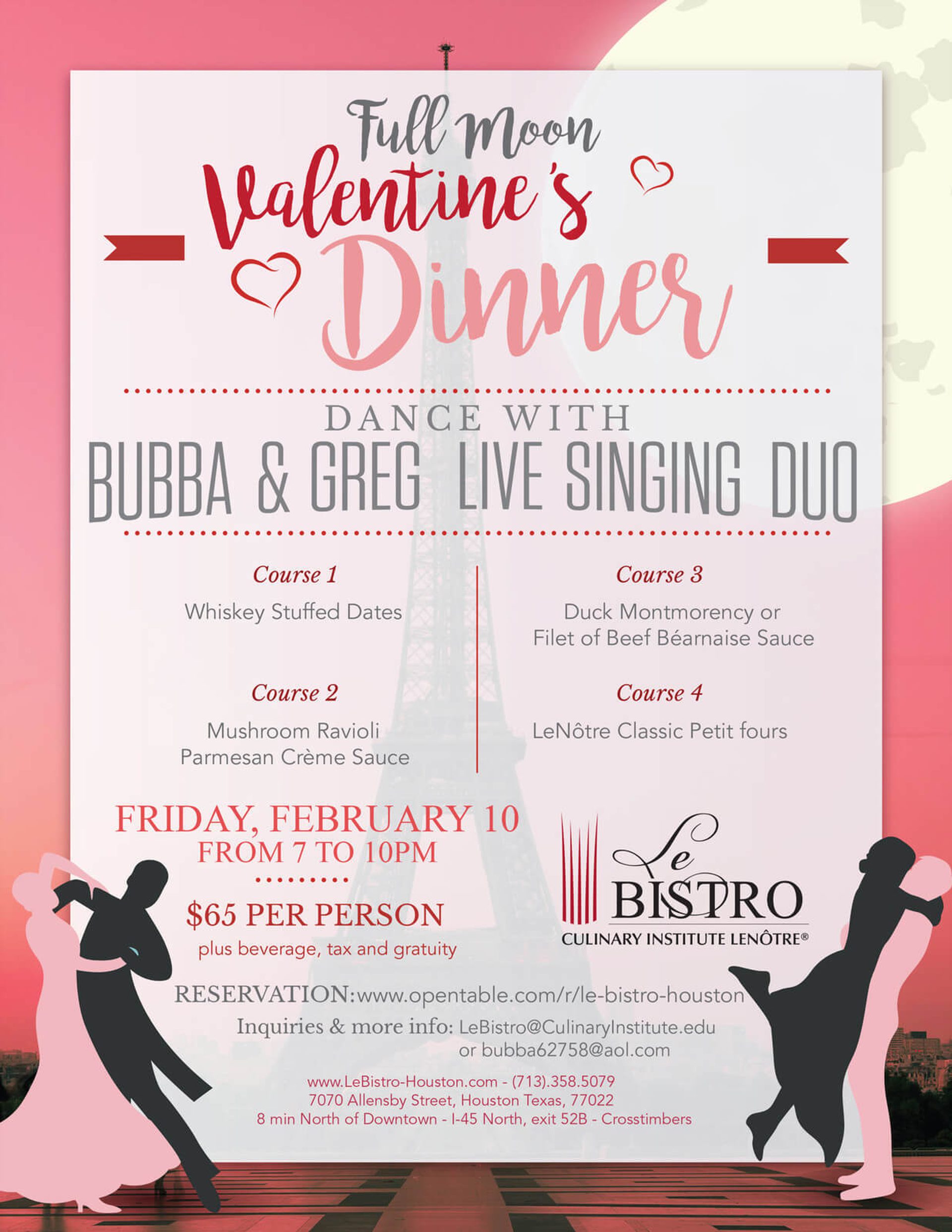 Dinner event flyer example