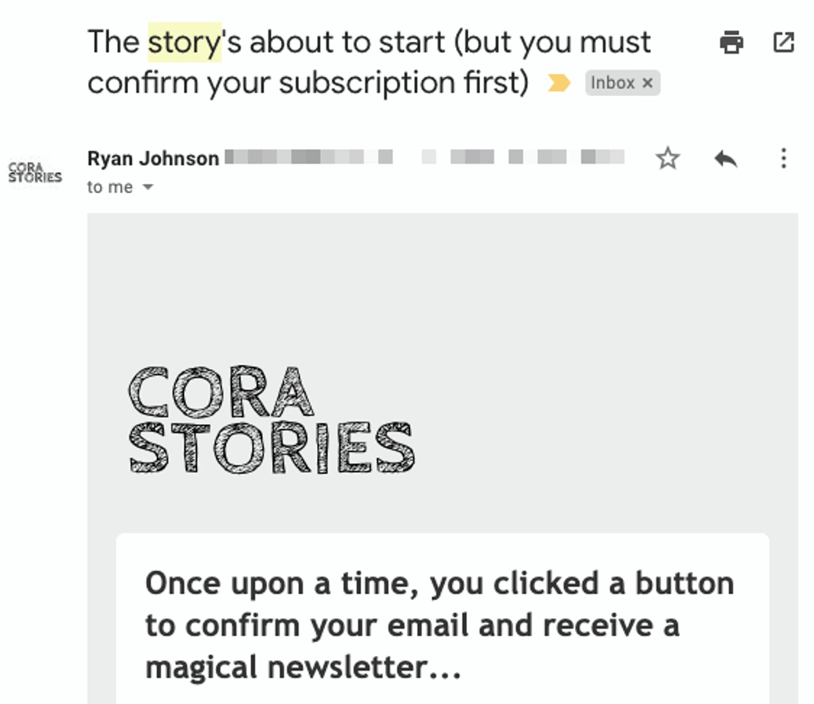 email subject line with gated content