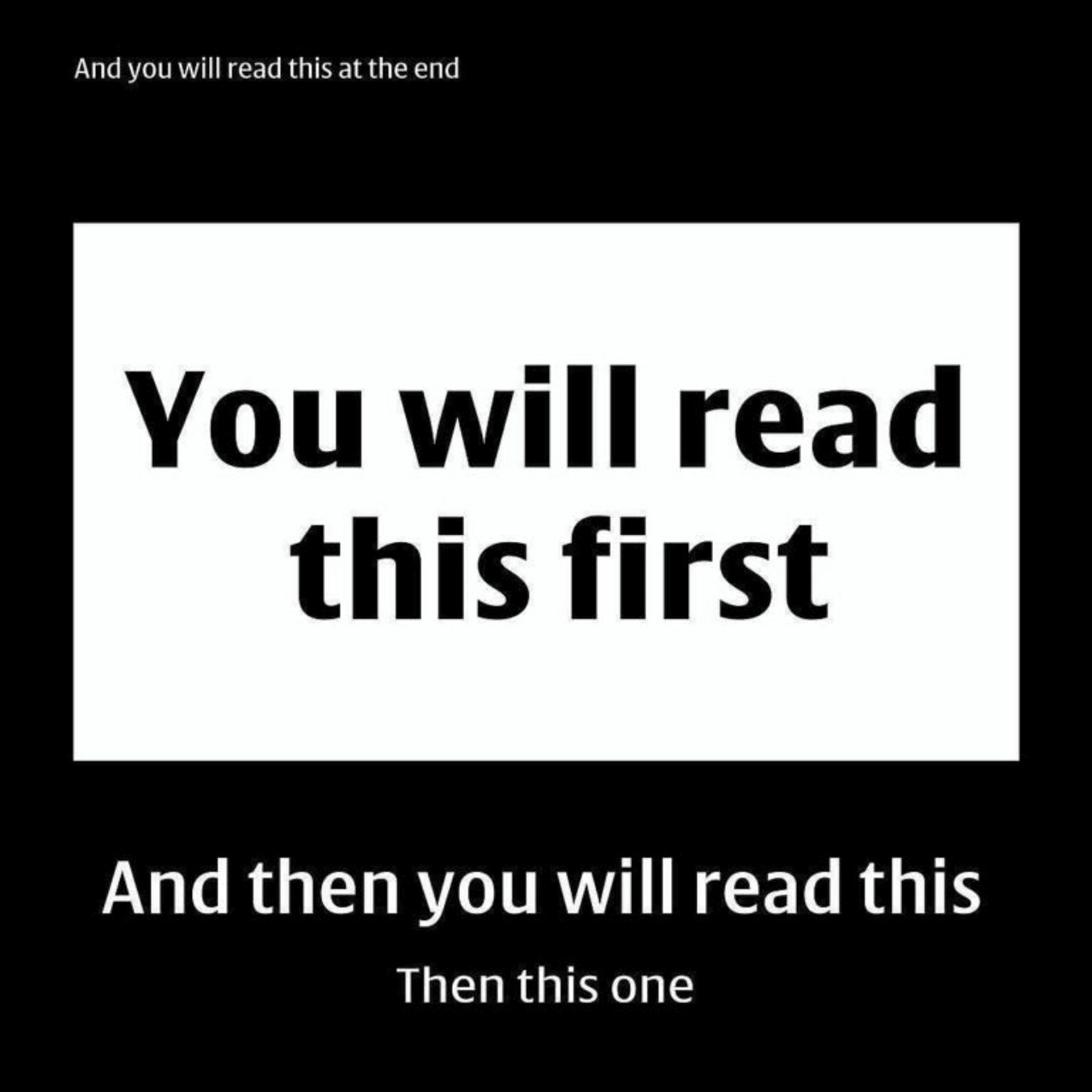 Order of reading text