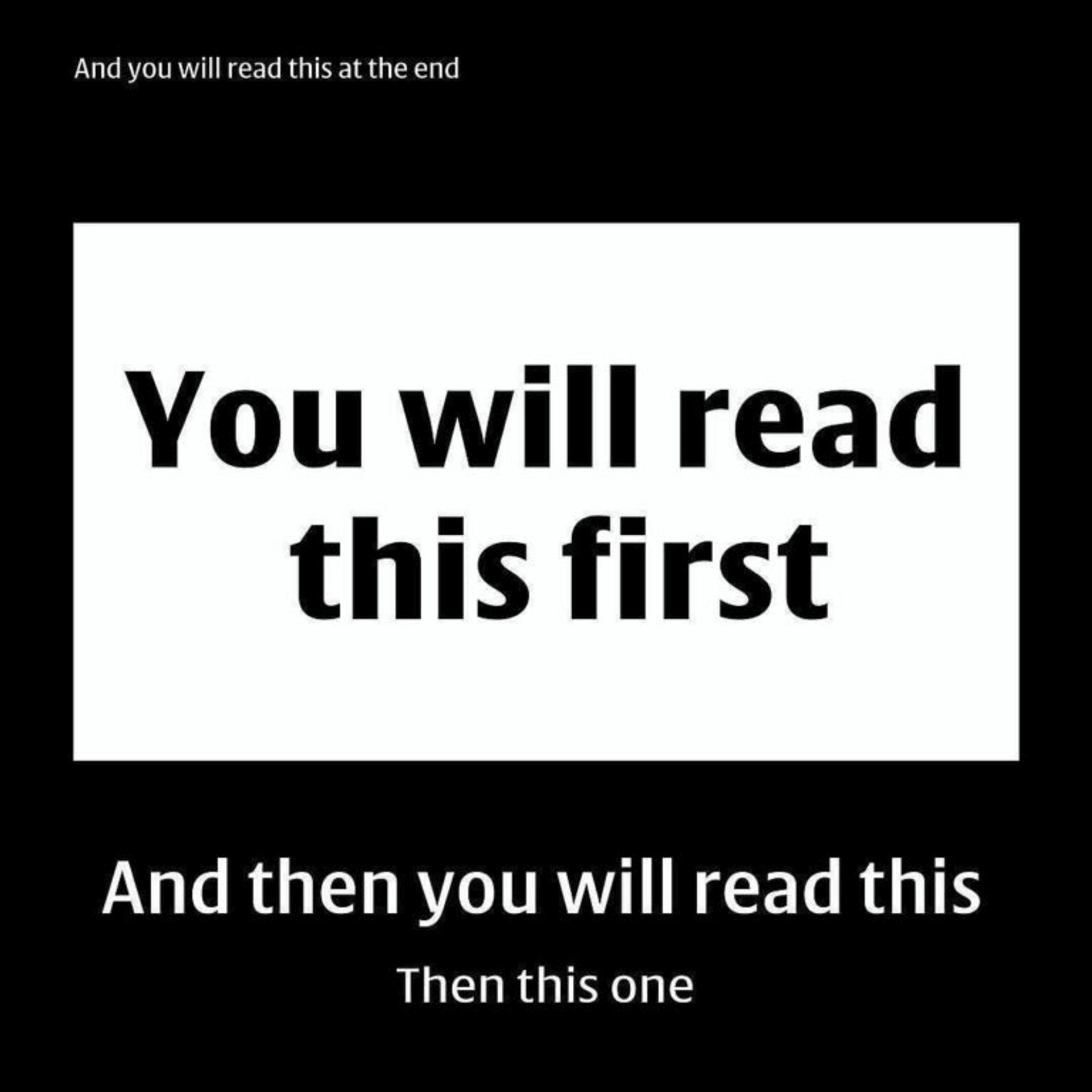 Order of reading text