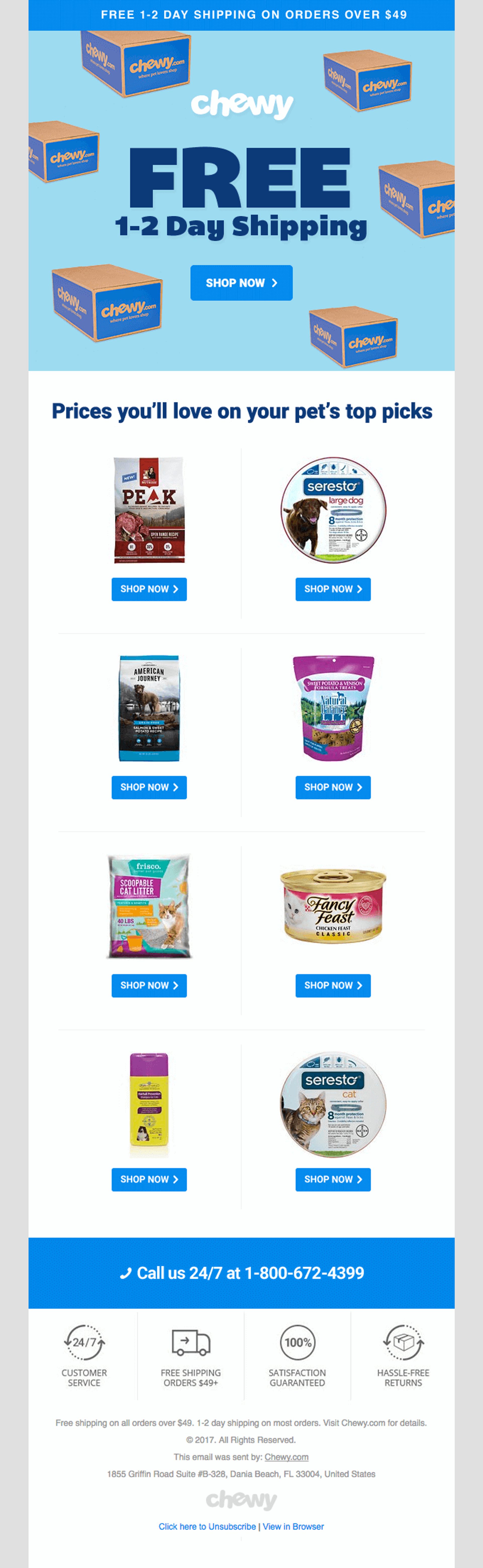 Chewy repeat customer email