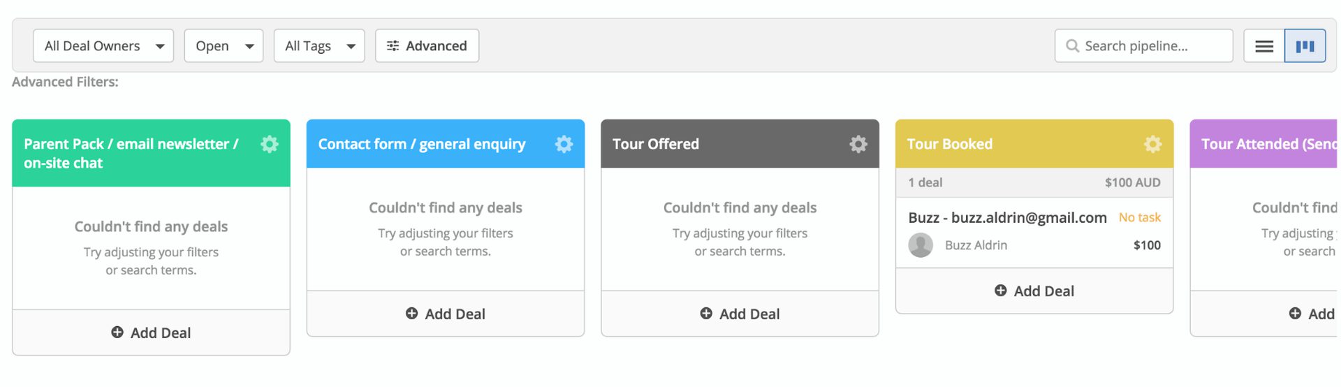 nurturing stage pipeline