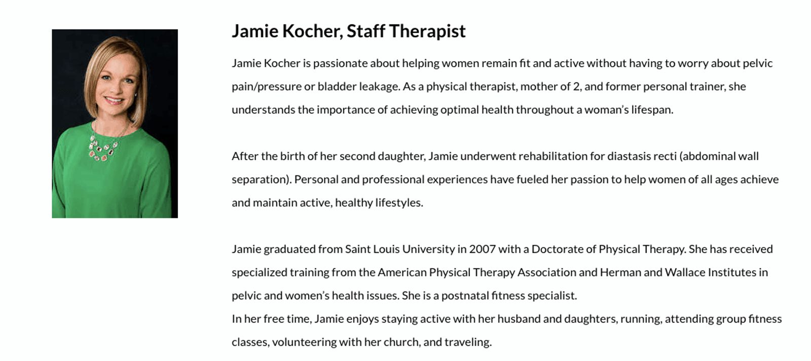 Jamie Kocher bio and headshot