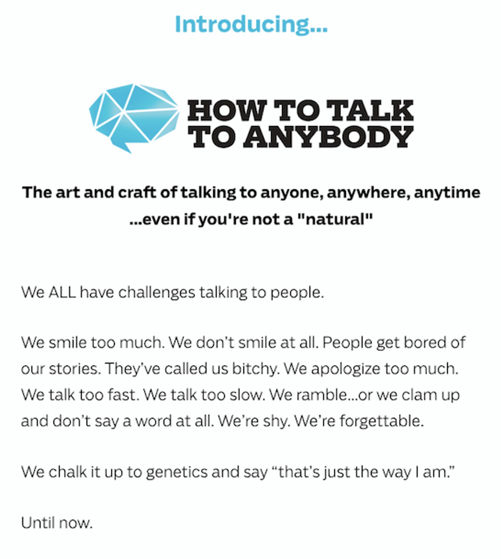 It's not your fault copy example