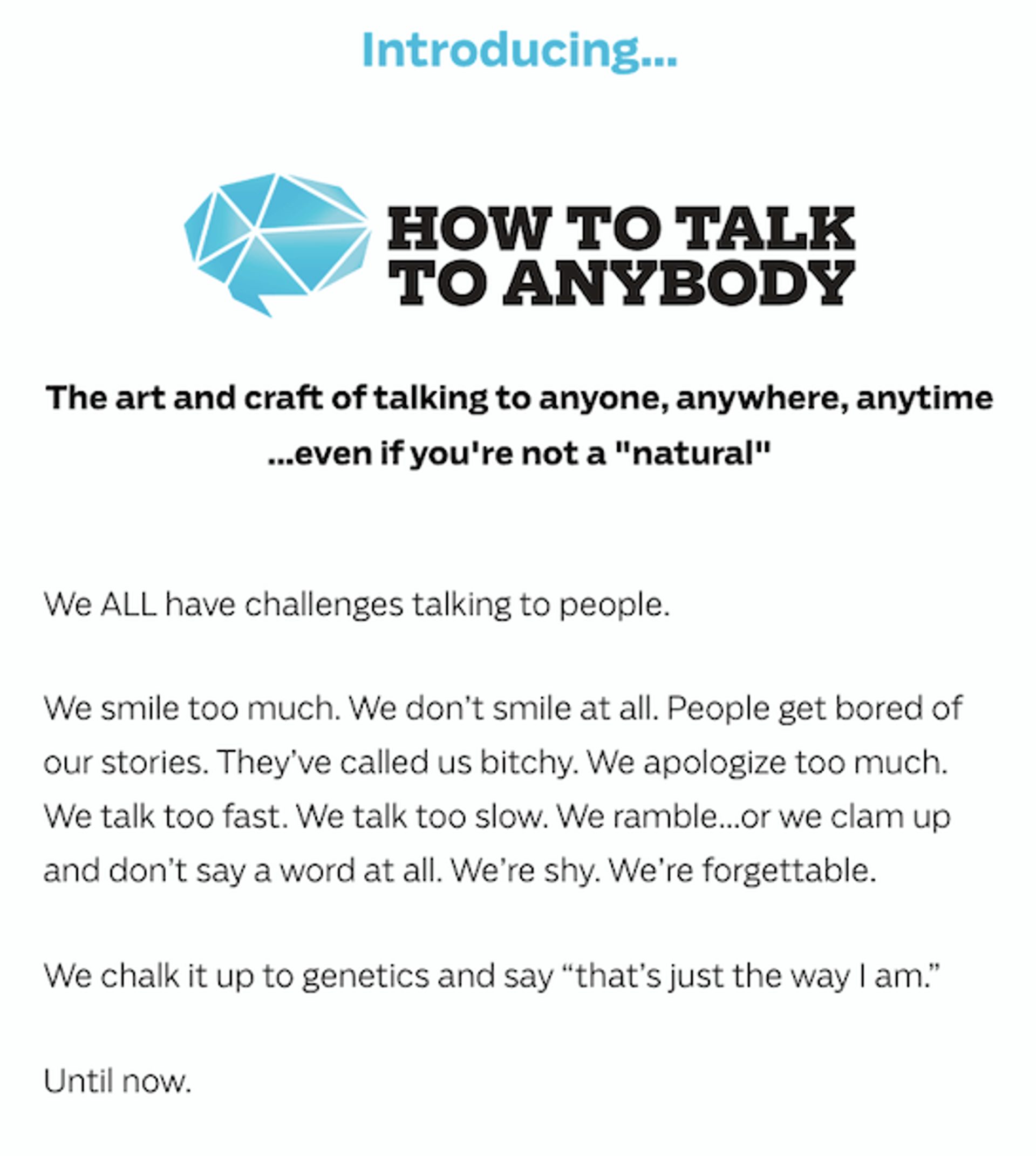 It's not your fault copy example