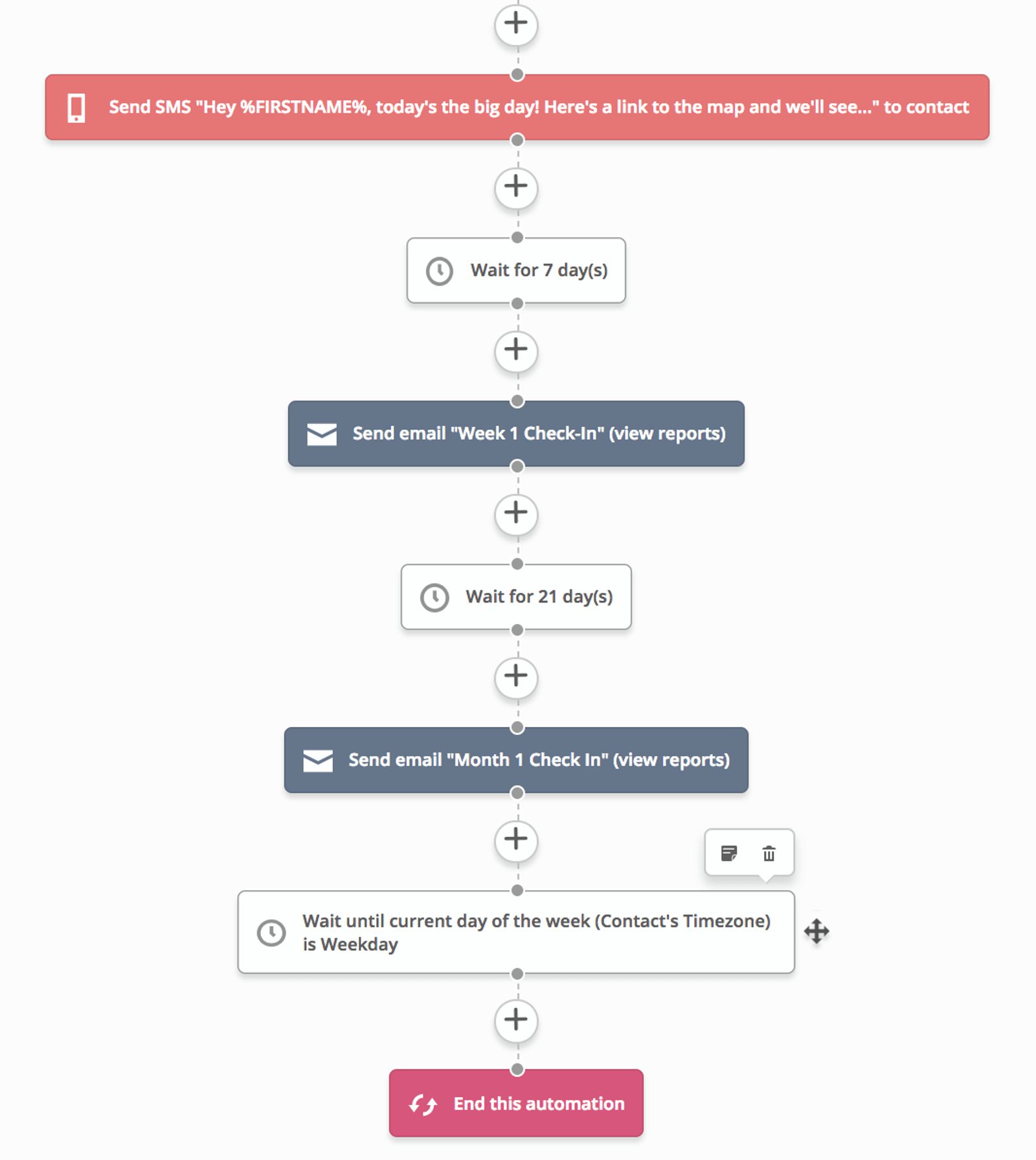 onboarding automation SMS