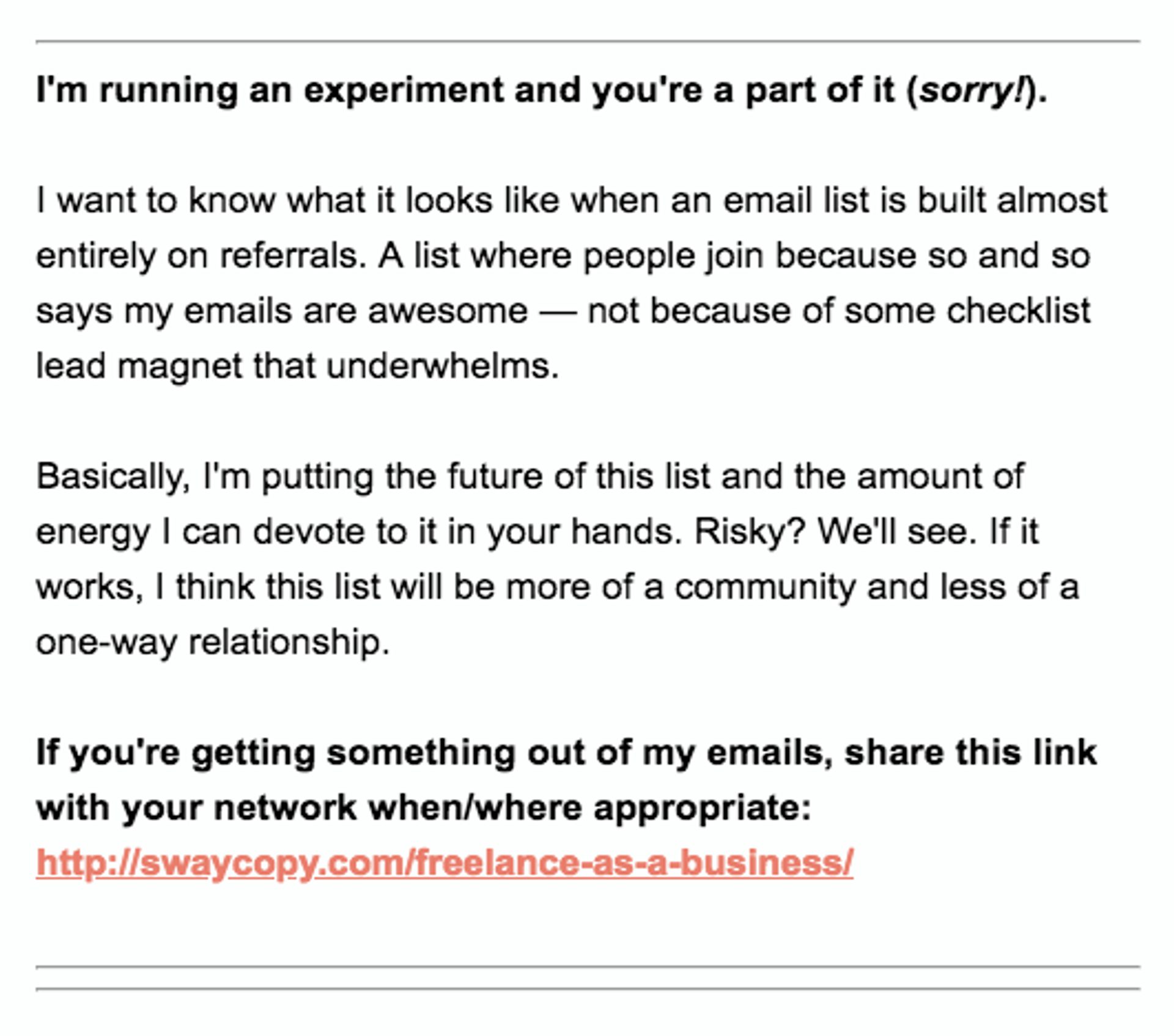 Josh Garofalo uses referrals to build his email list