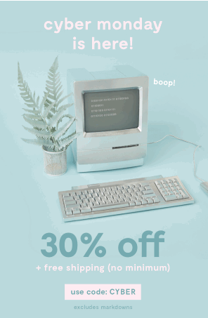 Stylish Cyber Monday email