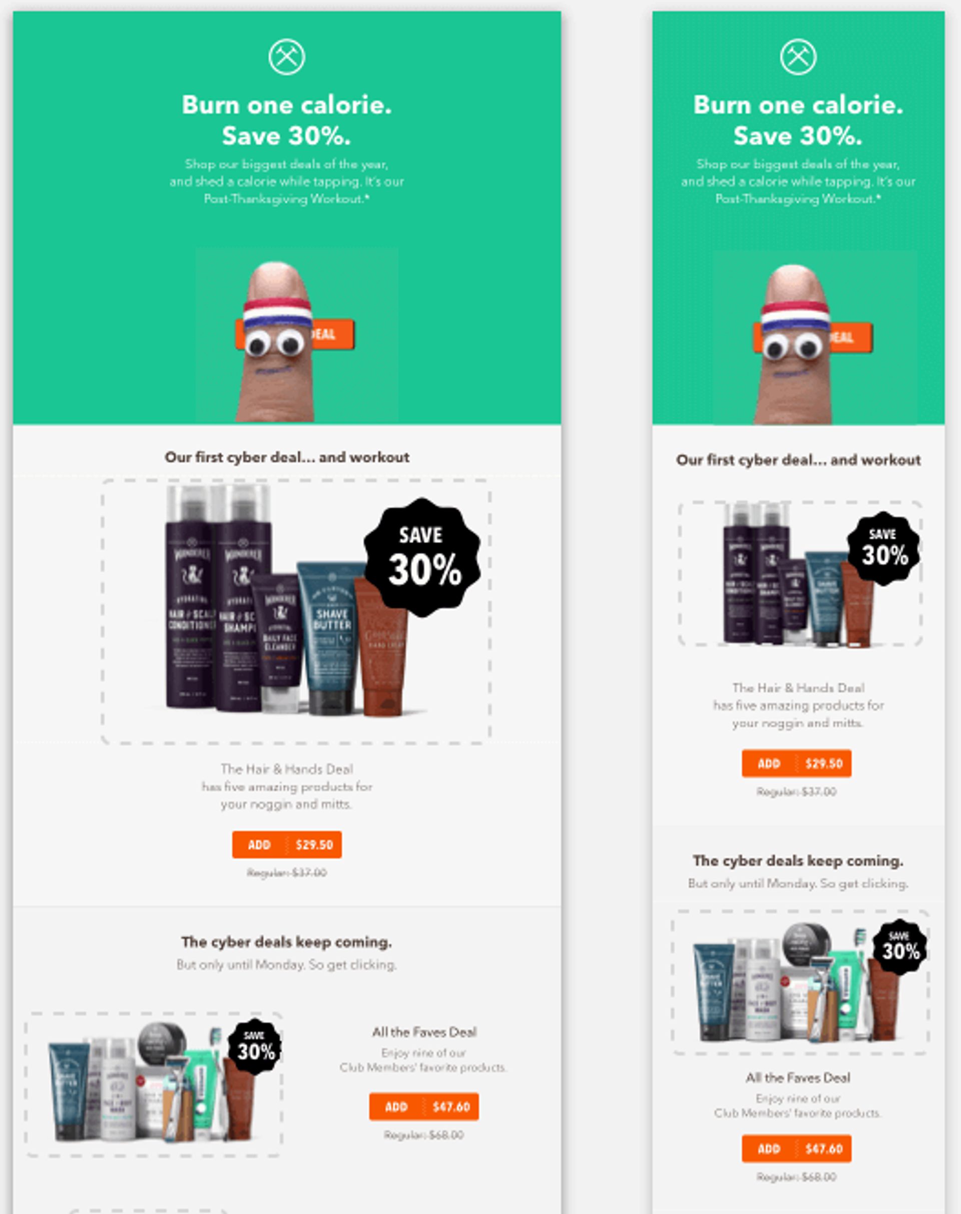 Cyber Monday emails optimized for mobile