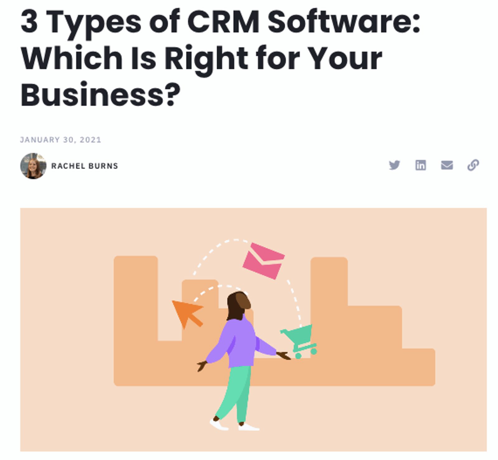 Screenshot of a blog hero image and title