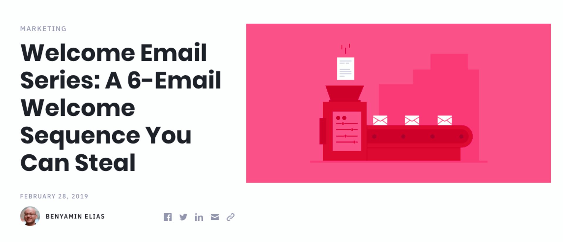 Screenshot of blog post with hero image and title