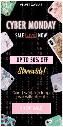 Creating scarcity with Cyber Monday emails
