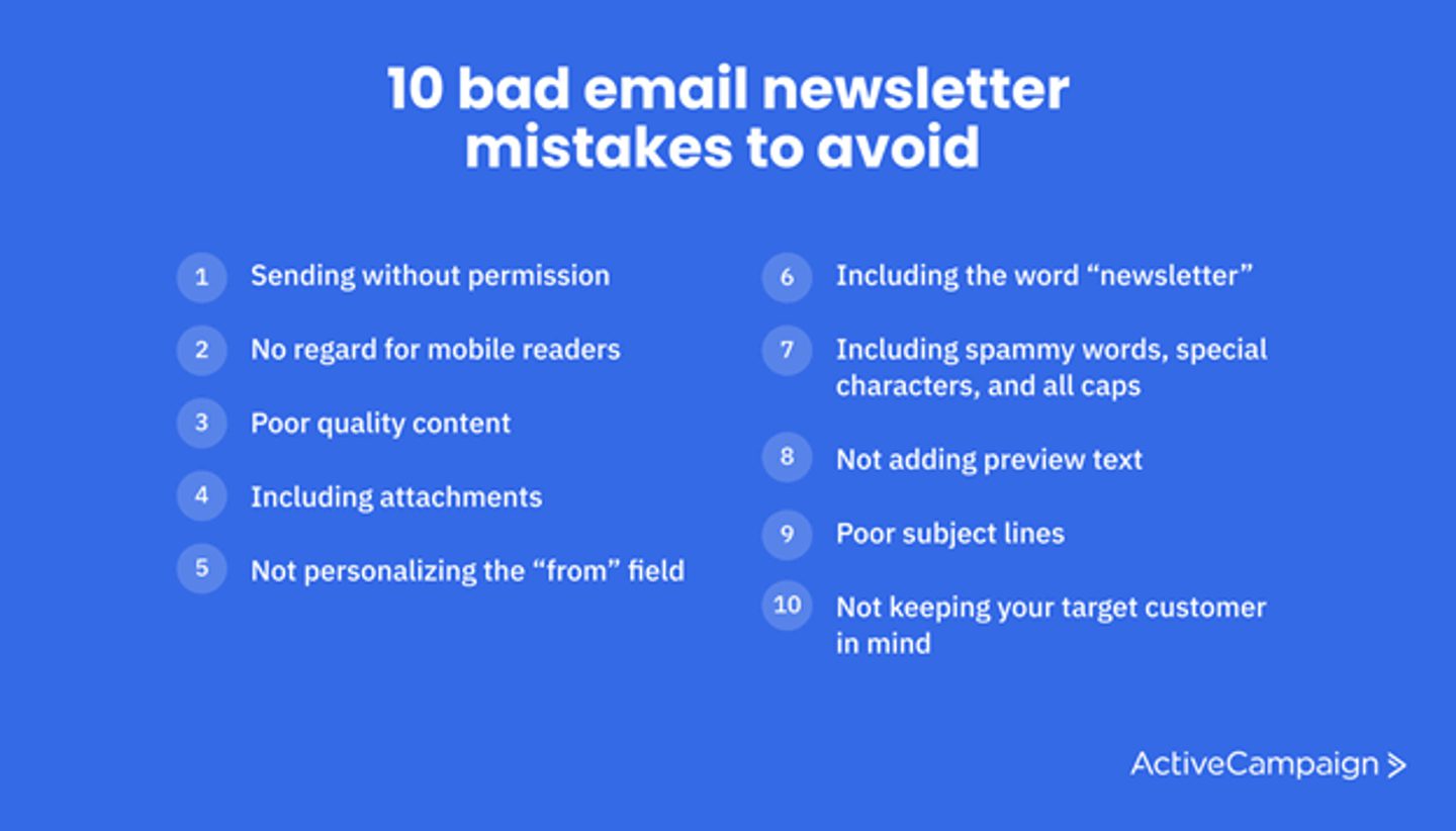 Bad Newsletter Examples (10 Mistakes to Avoid) | ActiveCampaign