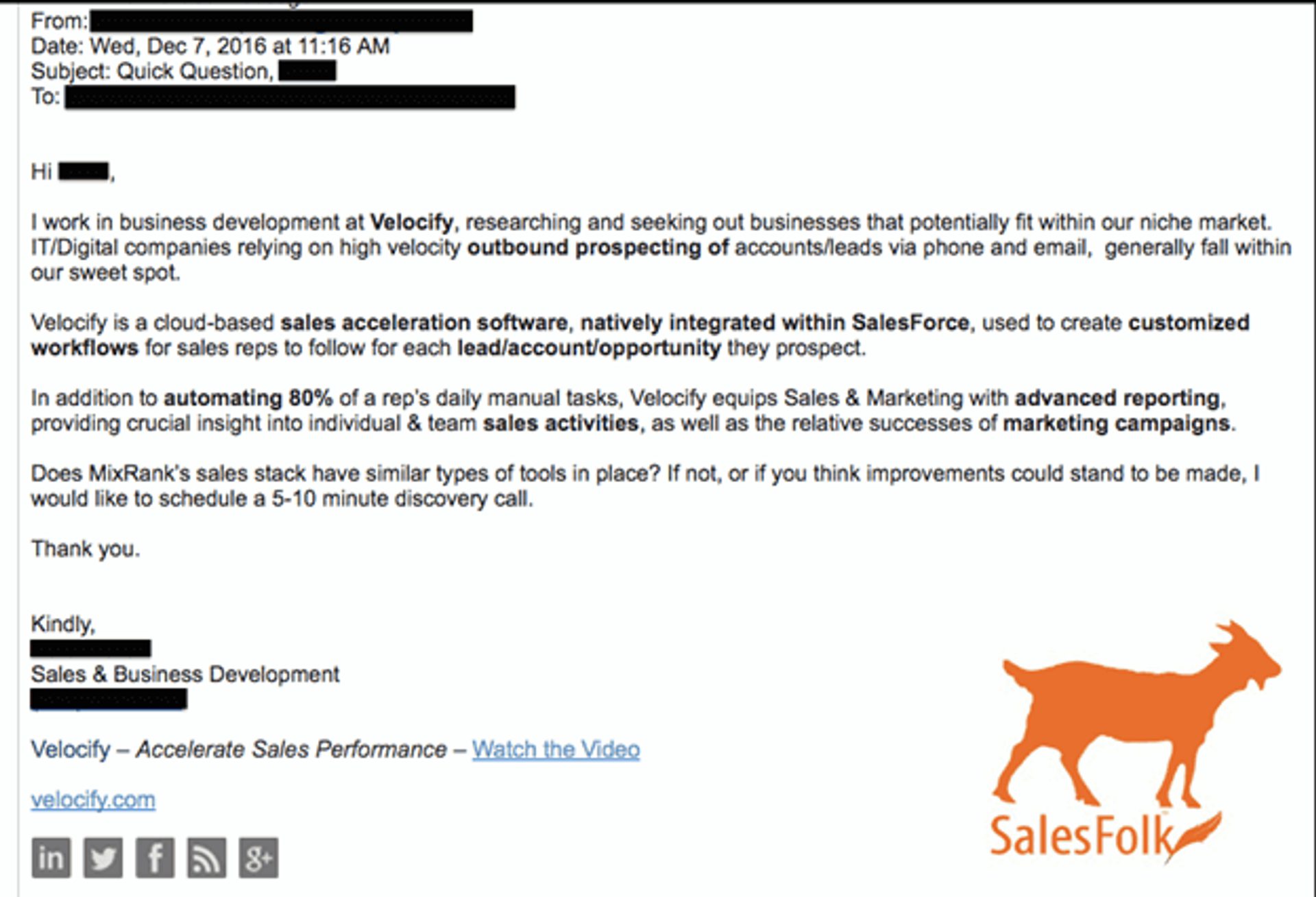 Email with too much jargon
