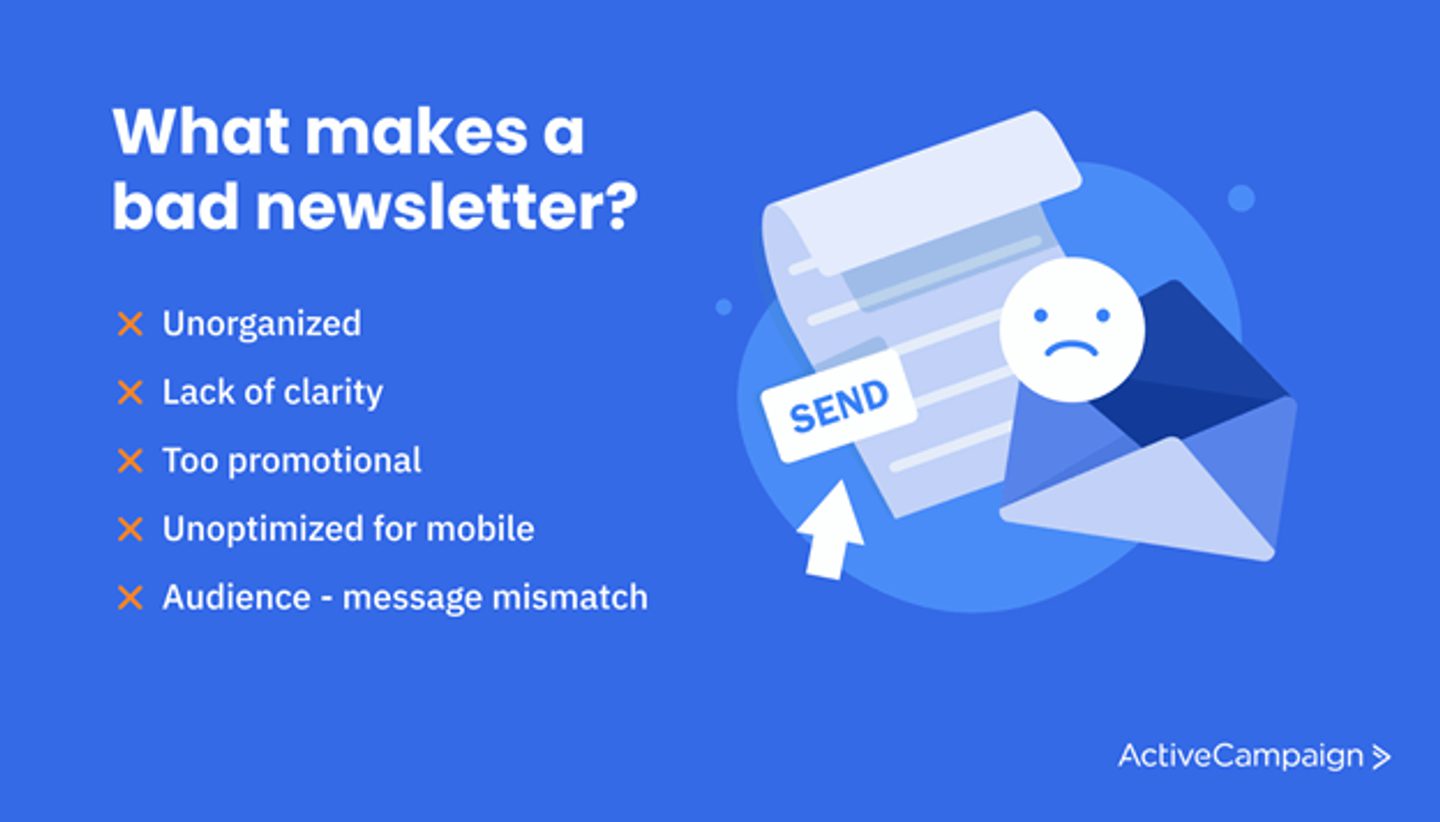 Bad Newsletter Examples (10 Mistakes to Avoid) | ActiveCampaign