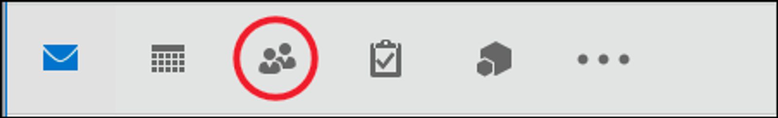 outlook compact navigation bar screenshot